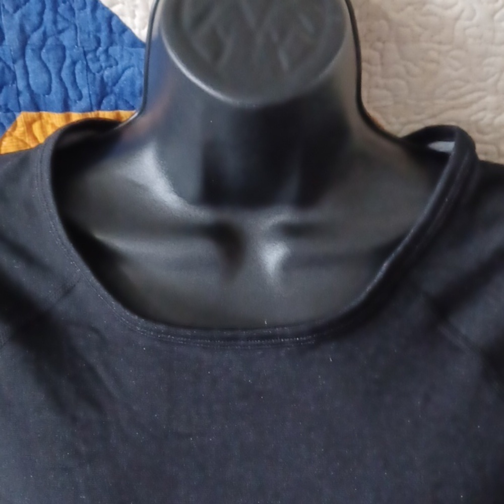 Everlast Long Sleeve Compression Shirt Black White Womens Medium - Picture 2 of 7